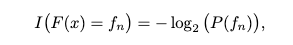 Surprisal of a browser fingerprinting algorithm